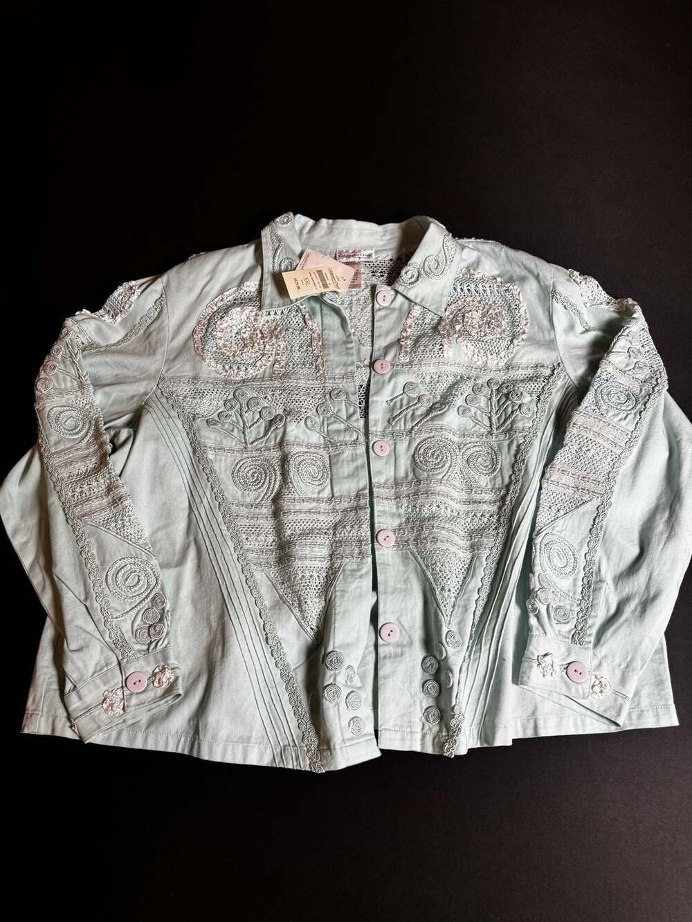 Coldwater Creek Tonal Embroidery Jac Jacket XXL